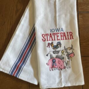 Iowa State Fair Embroidered Tea Towel